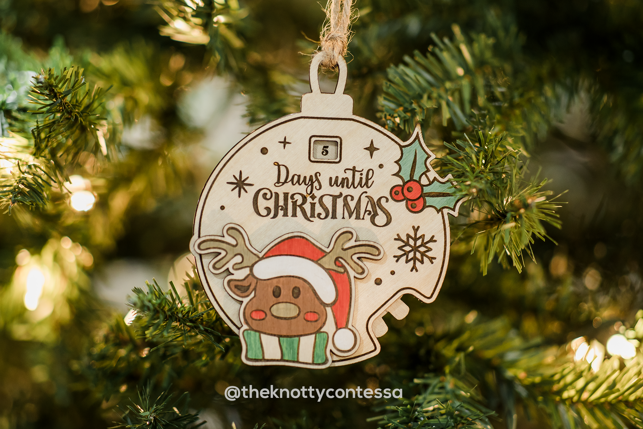 Christmas Ornament - Reindeer Countdown to Christmas