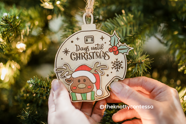 Christmas Ornament - Reindeer Countdown to Christmas