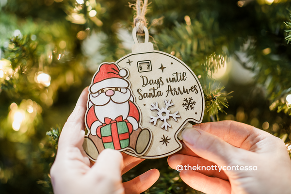 Christmas Ornament - Santa Countdown to Christmas