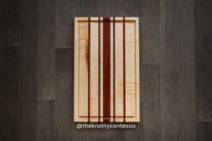 Exotic Hardwood Cutting/Chopping Board w/ Juice Grove - Maple/Padauk/Walnut CUT-EXO-13