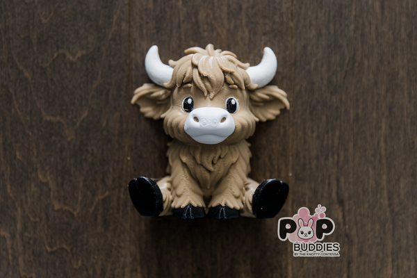 Highland Cow "Lulubelle" POP Buddy for Interchangeable POP Wreath