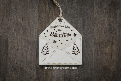 Christmas Ornament - Letter to Santa Holder