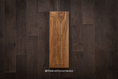 The Starter - Solid Black Walnut Cribbage Board - CB-STR-001