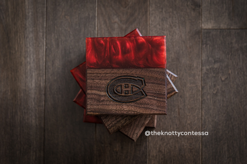 Custom Superfan Team Epoxy Coaster Set (set of 4)