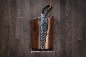 The Grande Sway Handle - Black Walnut/Black Velvet Charcuterie Board - CHB-SWY-BV-01