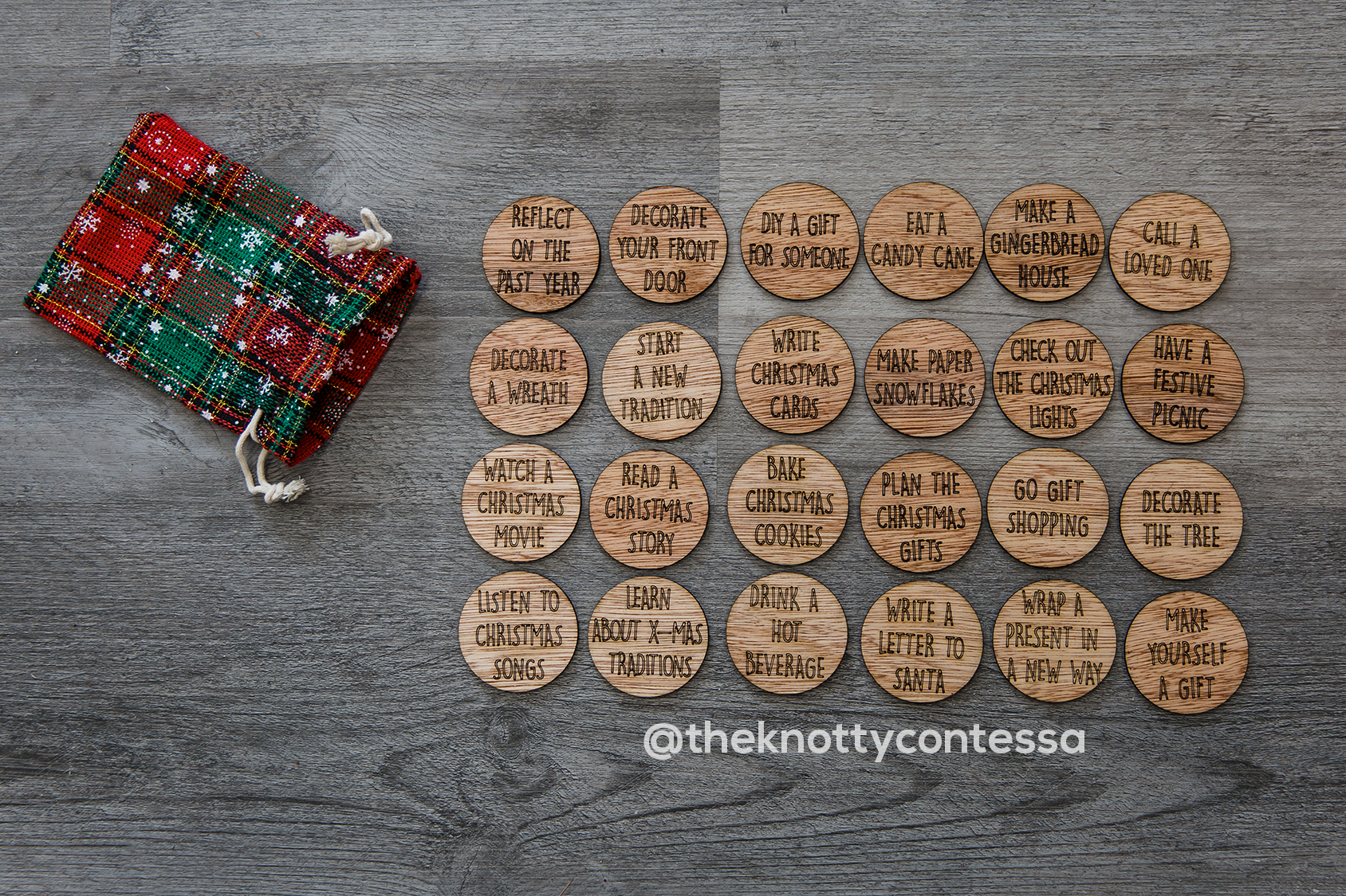 Christmas Advent Tokens - 24 Unique Christmas Activities