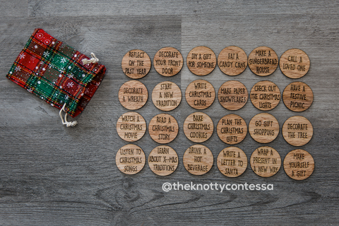 Christmas Advent Tokens - 24 Unique Christmas Activities