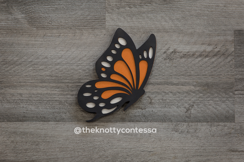 Butterfly Premium "O" Cut Out - The Knotty Contessa's Welcome To Our Home Sign