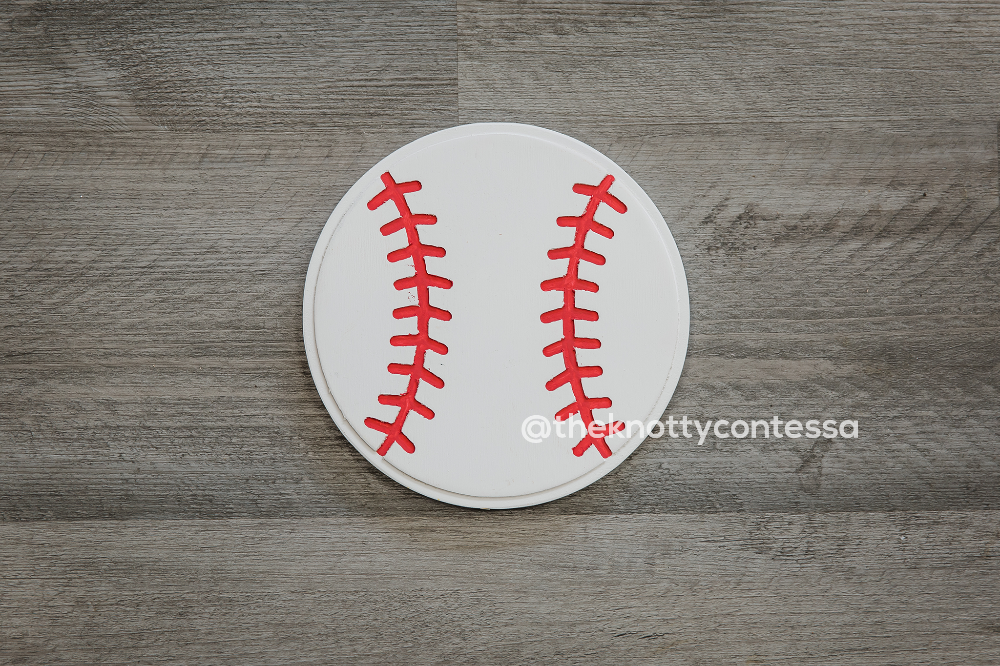 Baseball "O" Cut Out - The Knotty Contessa's Welcome To Our Home Sign