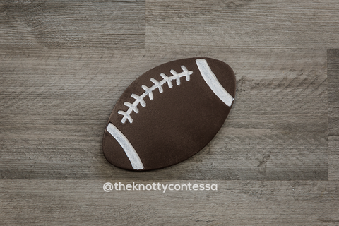 Football "O" Cut Out - The Knotty Contessa's Welcome To Our Home Sign