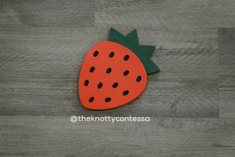 Strawberry "O" Cut Out - The Knotty Contessa's Welcome To Our Home Sign