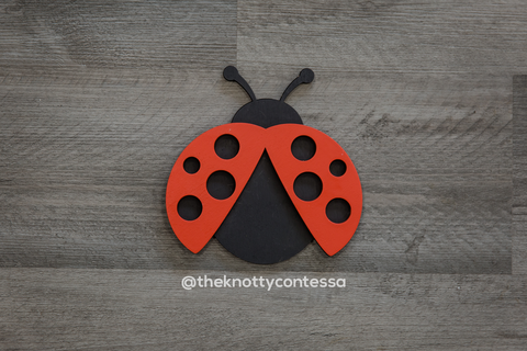 Ladybug "O" Cut Out - The Knotty Contessa's Welcome To Our Home Sign