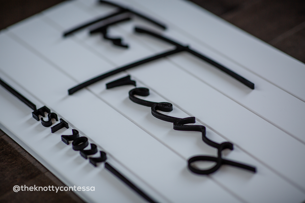 Borderless Shiplap Style Family Name Sign with Established Date