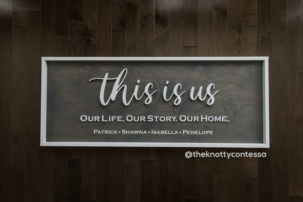 This is Us - Our Life. Our Story. Our Home. - Family Sign – The Knotty ...