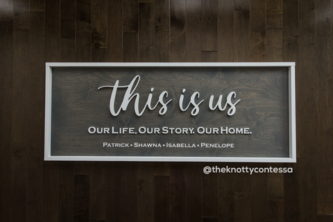 This is Us - Our Life. Our Story. Our Home. - Family Sign